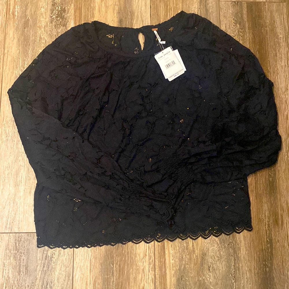 Free People Olivia Lace Top Medium NWT